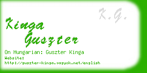 kinga guszter business card